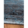 Linon Platinum Trellis Polyester 8'x11' Rug in Blue and Black