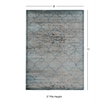 Linon Platinum Trellis Polyester 8'x11' Rug in Blue and Black