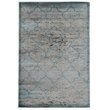 Linon Platinum Trellis Polyester 8'x11' Rug in Blue and Black