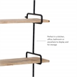 Linon Chrisley Metal Wall Shelves in Black