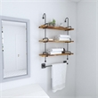 Linon Chrisley Metal Wall Shelves in Black