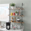Linon Chrisley Metal Wall Shelves in Black