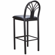 Linon Lemmie Metal Set of Two Commercial Grade Barstools in Black