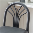 Linon Lemmie Metal Set of Two Commercial Grade Barstools in Black
