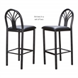 Linon Lemmie Metal Set of Two Commercial Grade Barstools in Black