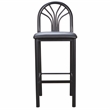 Linon Lemmie Metal Set of Two Commercial Grade Barstools in Black