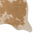 Linon Faux Hide Polyester Cowhide Tufted Printed Area Rug in Caramel and Cream