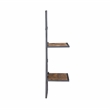 Linon Eli Wall Shelves Natural Distressed Wood Interwoven Iron Frame in Charcoal
