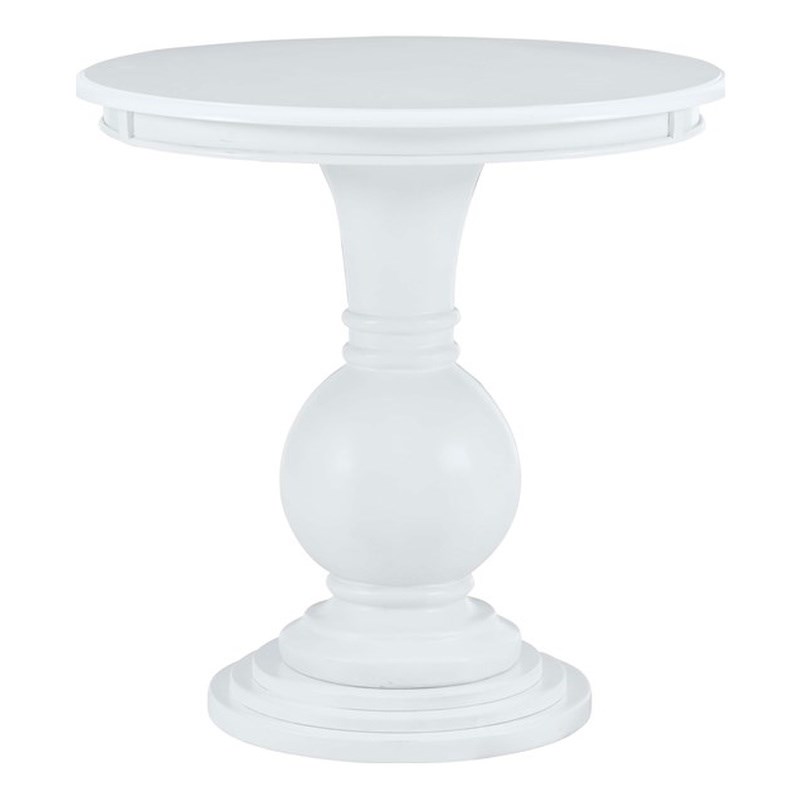 Linon Aspen Round Accent Table Pedestal Base 26.5