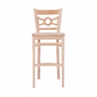 Linon Ederlee Wood Commercial Grade Set of Two Barstools in Unfinished
