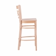 Linon Ederlee Wood Commercial Grade Set of Two Barstools in Unfinished
