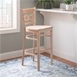Linon Ederlee Wood Commercial Grade Set of Two Barstools in Unfinished