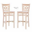 Linon Ederlee Wood Commercial Grade Set of Two Barstools in Unfinished
