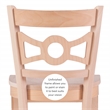 Linon Ederlee Wood Commercial Grade Set of Two Barstools in Unfinished