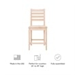 Linon Elder Commercial Grade Set of Two Counter Stools in Unfinished Beechwood