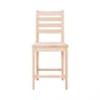 Linon Elder Commercial Grade Set of Two Counter Stools in Unfinished Beechwood