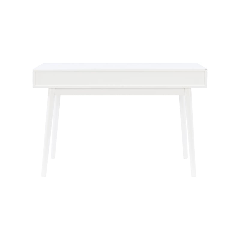Linon Perry Wood Two Drawer Desk in White