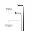 Linon Bethany Iron Towel Racks 2 Pack Industrial Space Saving Design in Black