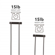 Linon Bethany Iron Towel Racks 2 Pack Industrial Space Saving Design in Black