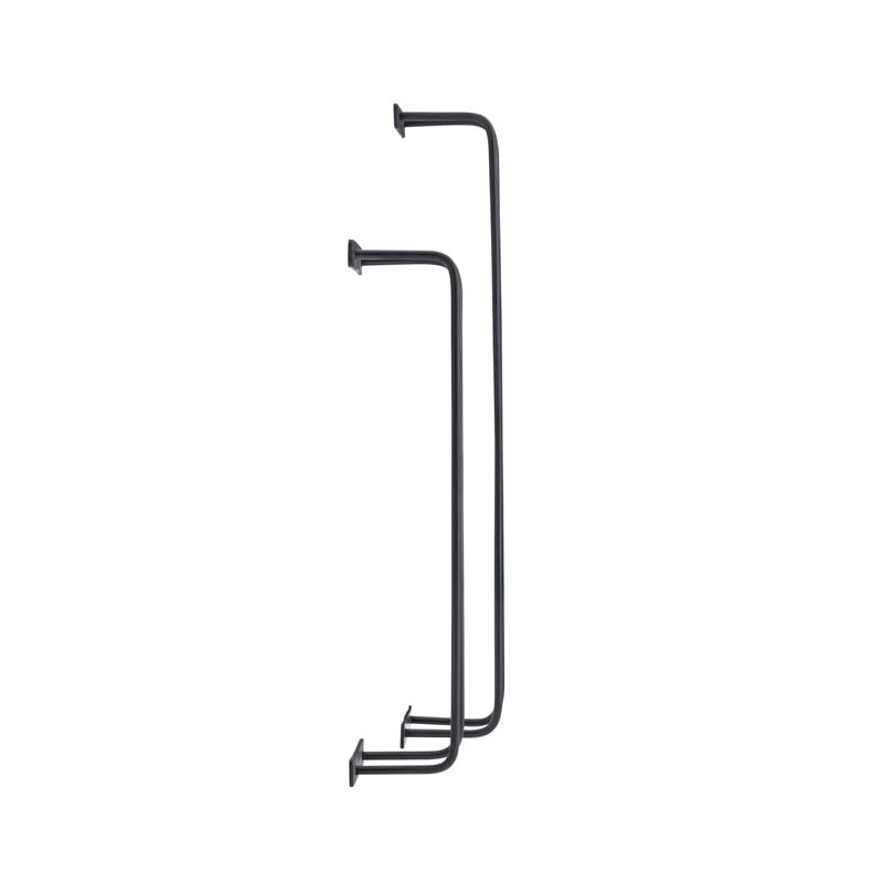 Linon Bethany Iron Towel Racks 2 Pack Industrial Space Saving Design in Black