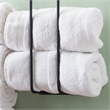 Linon Bethany Iron Towel Racks 2 Pack Industrial Space Saving Design in Black