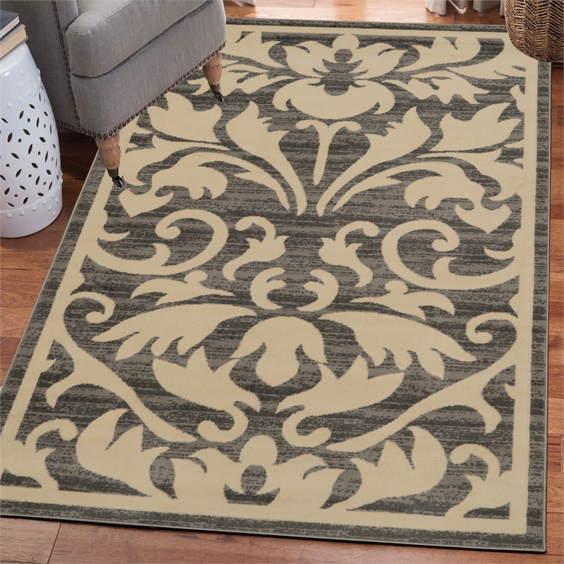 Linon Capri Damask Polypropylene 4'3