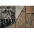 Linon Evolution Trellis Vintage Polyester 8' Round Rug in Gray