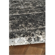 Linon Evolution Trellis Vintage Polyester 8' Round Rug in Gray