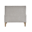Linon Hale Tufted Back Fully Upholstered Corner Nook Bench in Light Grey Fabric