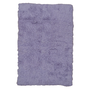 Linon New Flokati 1400 gram Wool 2'4&quot x 4'3&quot Area Rug in Pastel Violet Purple
