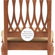 Linon Madson Set of 2 Dining Chairs Tan Faux Leather Seats in Brown Stained Wood