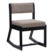 Linon Keeton Two Position Wood Sled Base Commercial Grade Padded Chair in Black