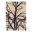 Linon Trio Forest Polyester 5'x7' Area Rug in Cream