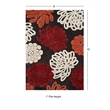 Linon Trio Peddles Polyester 8'x10' Area Rug in Chocolate Brown