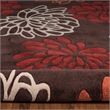 Linon Trio Peddles Polyester 8'x10' Area Rug in Chocolate Brown