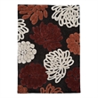 Linon Trio Peddles Polyester 8'x10' Area Rug in Chocolate Brown