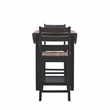 Linon Cain 3 Pce Counter Set with 2 Shelves in Brown Top/Black Wood Base
