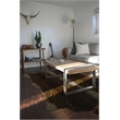 Linon Faux Hide Polyester Antelope Area Rug in Beige and White