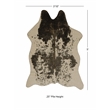 Linon Faux Hide Polyester Mini Speckle Cowhide Accent Rug in Brown and White