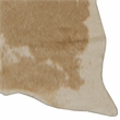 Linon Faux Hide Polyester Mini Cowhide Accent Rug in Caramel and Cream