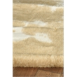 Linon Faux Hide Polyester Mini Cowhide Accent Rug in Caramel and Cream