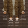 Linon Faux Hide Polyester Mini Antelope Accent Rug in Beige and White