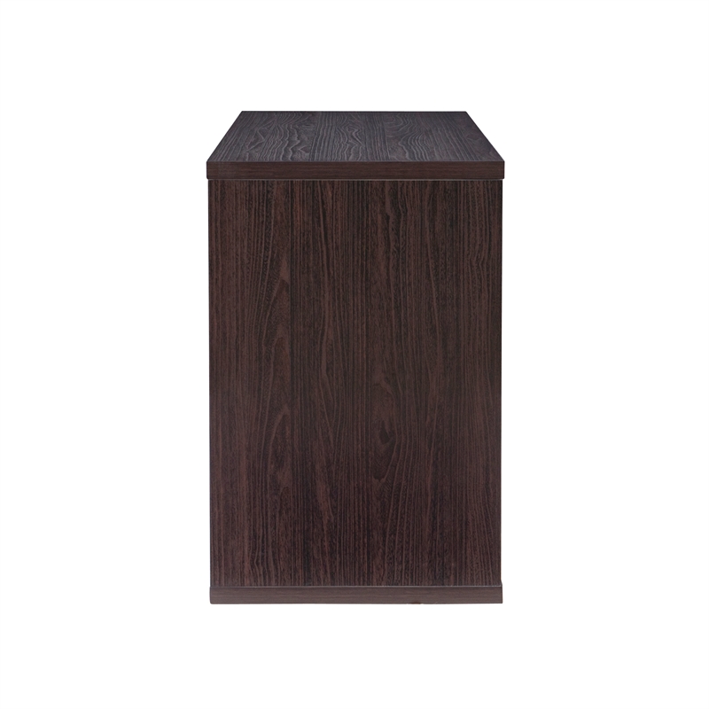 Linon Lane Wood Two Cube Desk in Espresso