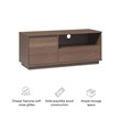 Linon Keane Wood Mid Century Media Storage Console in Brown
