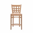 Linon Flint Commercial Grade Set of Two Counter Stools in Natural Beechwood