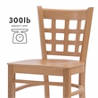 Linon Flint Commercial Grade Set of Two Counter Stools in Natural Beechwood