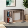 Linon Lane Wood Two Cube Home Office Desk in Gray