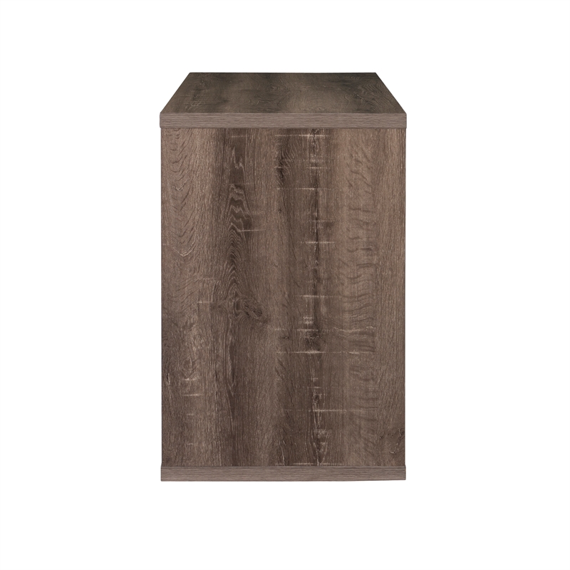 Linon Lane Wood Two Cube Home Office Desk in Gray