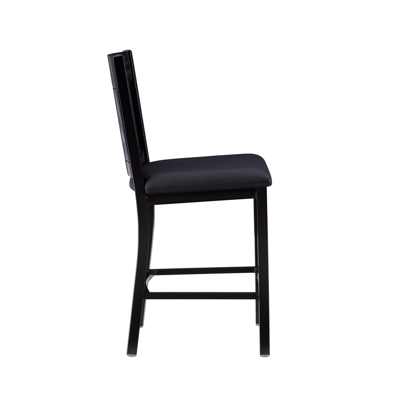 Linon Cady Upholstered Faux Leather Seat 24