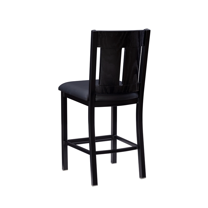 Linon Cady Upholstered Faux Leather Seat 24